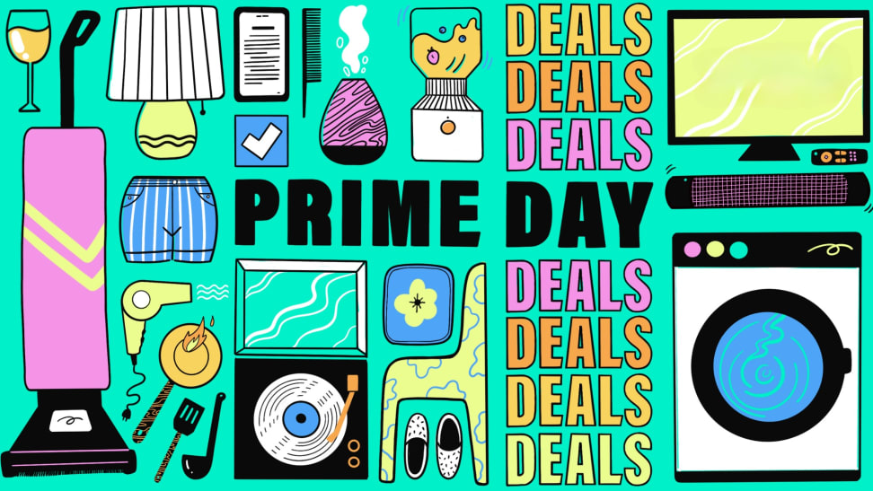 A collage themed around Amazon Prime Day.