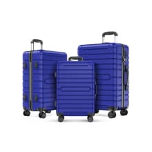 Product image of Skonyon Three-Piece Hardside Checked Spinner Luggage Set