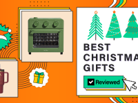 Best Christmas Gifts graphic featuring a Wonder Oven and Stanley tumbler