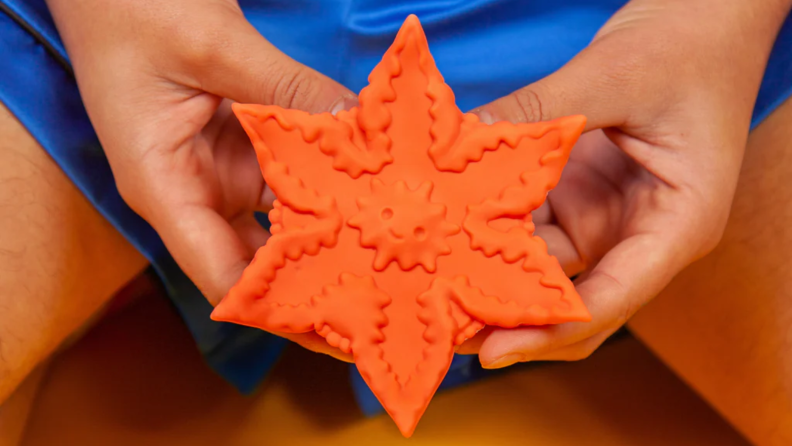 An image of Cute Little Fuckers' Starsi toy, a gender inclusive vibrator shaped like a six-pointed starfish.